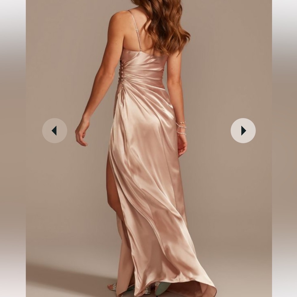 Galina charmeuse draped gown